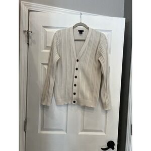 Knightsbridge Men's Cardigan Cream Ivory Classic Timeless Preppy Minimalist